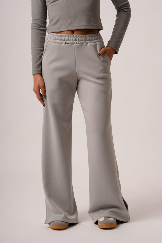 Palazzo Wide Leg Scuba Con Tajo Vero