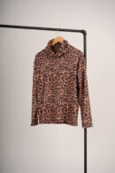 Poleron Largo Lanilla Tejido Morley Animal Print Graciela