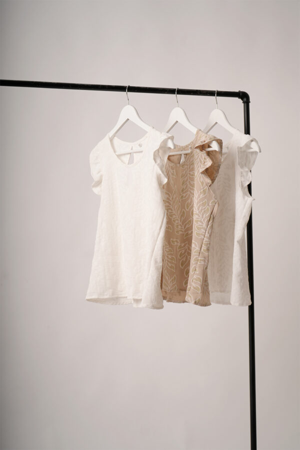Musculosa Gota Cey Broderie Puffing Hojas Verona