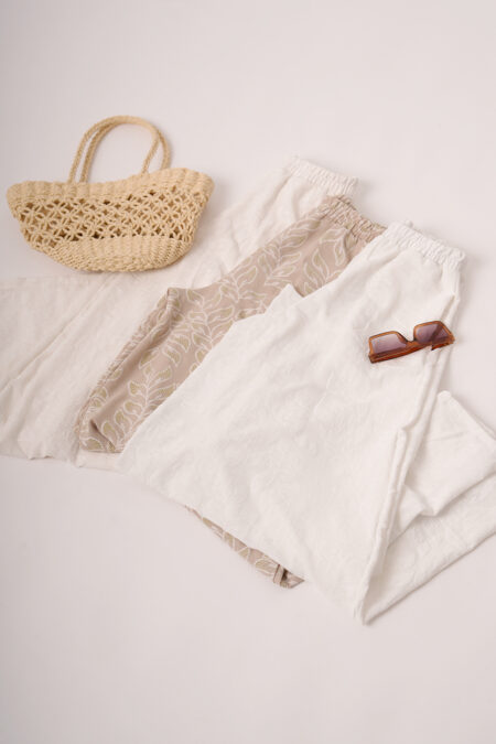 Palazzo Cey Broderie Puffing Estampado Hojas Domi - Imagen 5