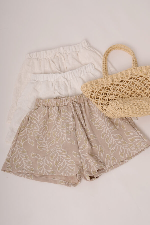 Short Cey Broderie Puffing Hojas Lika