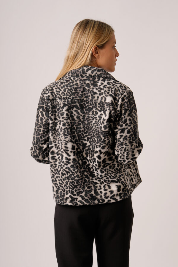 Saco Corto Paño Estampado Animal Print Drop