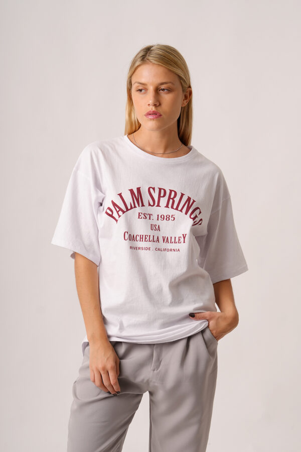 Remeron Jersey Peinado Estampa Palm Springs Riverside