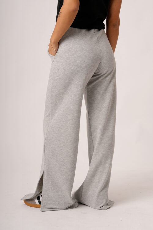 Palazzo Wide Leg Rustico Frizado Con Tajo Maite