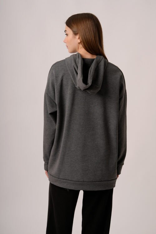 Maxibuzo Rustico Frizado Con Capucha Estampa The Hamptons