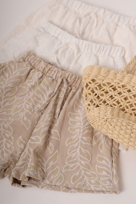 Short Cey Broderie Puffing Hojas Lika