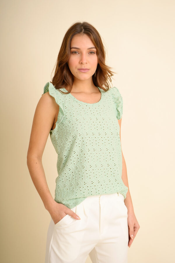 Musculosa Con Gota Broderie Dery