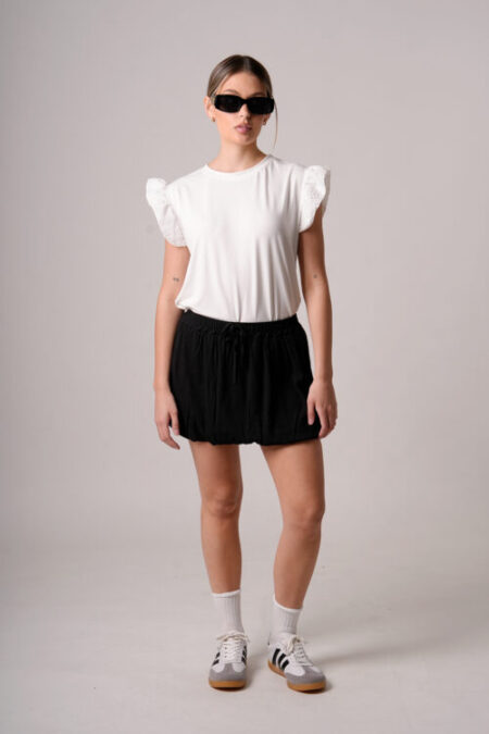 Musculosa Liso Ribb Volado Broderie Asia - Imagen 5