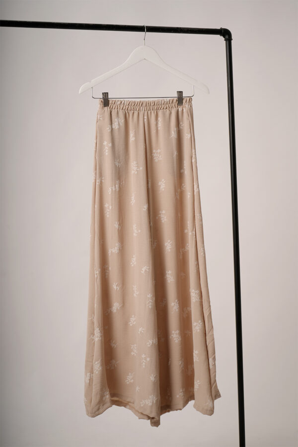 Palazzo Cey Broderie Puffing Estampado Ramitas Maiza