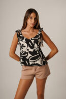 Musculosa Cey Premium Estampado Para Atar Zuna