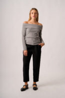 Remera Morley Ribb Belgica Manga Larga Cuello Volcado Ross