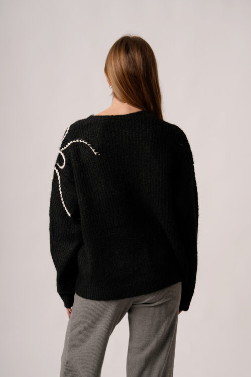 Sweater 2 Flores Con Perlas Nicole