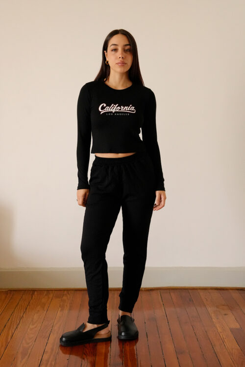 Remera Ribb Manga Larga Estampa California Los Angeles