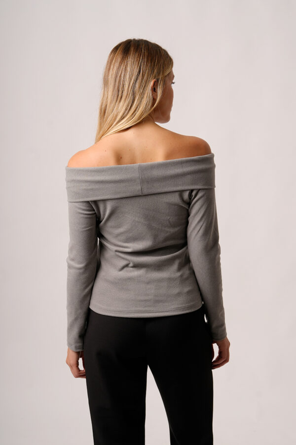 Remera Morley Ribb Belgica Manga Larga Cuello Volcado Ross