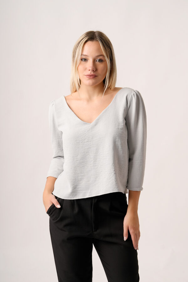 Remera Manga 3/4 Cuello V Cey Liso Juna