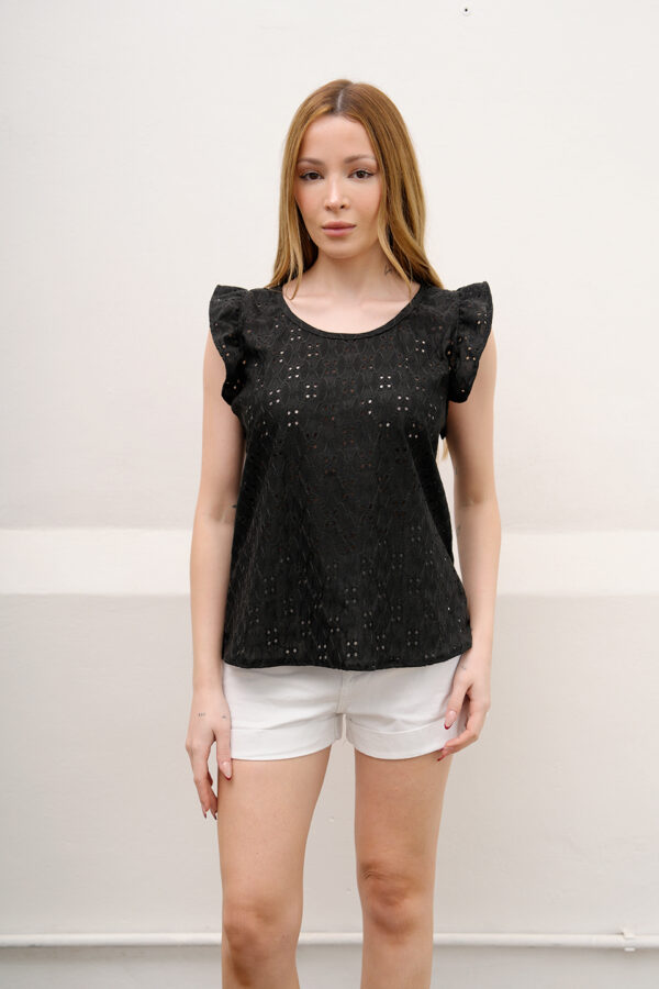 Musculosa Con Gota Broderie Punto Flor Mogan
