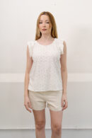 Musculosa Con Gota Broderie Punto Flor Grande Elina