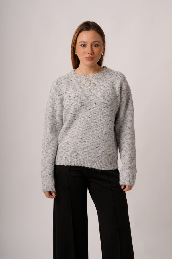 Sweater Cuello Redondo Tachas Arriba Karachi