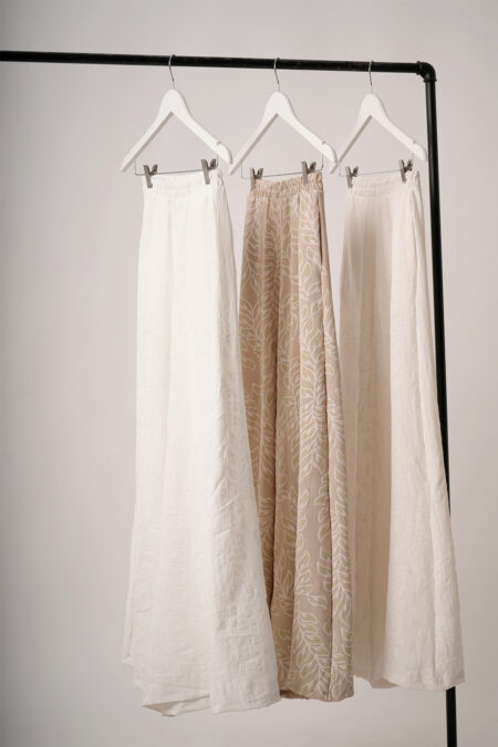 Palazzo Cey Broderie Puffing Estampado Hojas Domi - Imagen 2