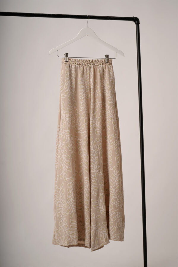 Palazzo Cey Broderie Puffing Estampado Hojas Domi
