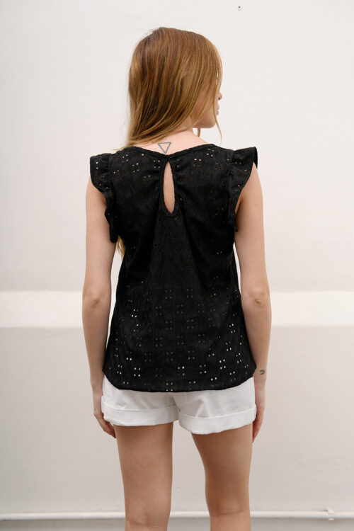 Musculosa Con Gota Broderie Punto Flor Mogan