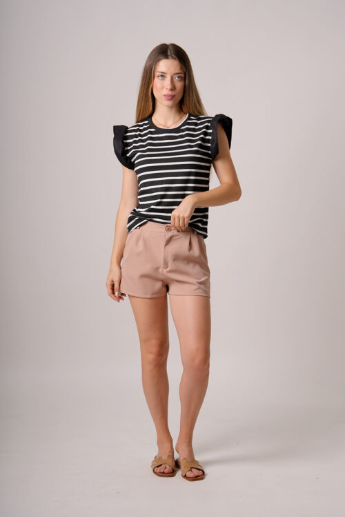 Musculosa Merlina Estampado Raya Gruesa Mangas Poplin Vember
