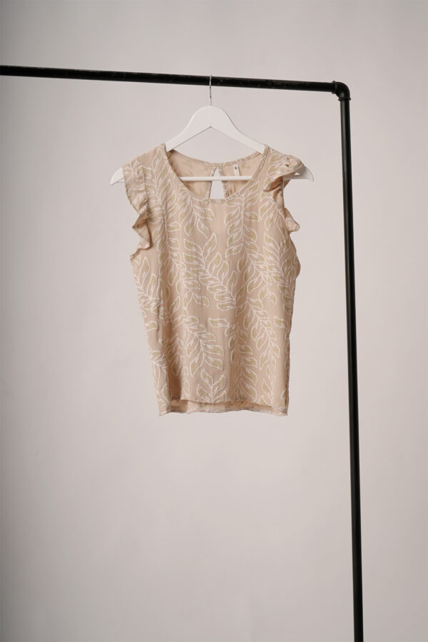 Musculosa Gota Cey Broderie Puffing Hojas Verona