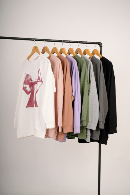 Maxibuzo Rustico Viscosa Con Friza Cuello Redondo Estampa Moño - Imagen 2