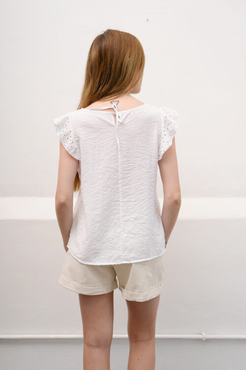 Musculosa Cey Premium Manga Broderie Para Atar Atras Cliff