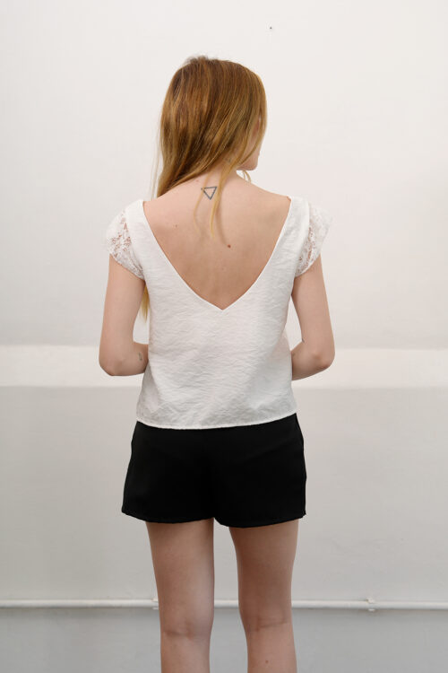 Musculosa Cey Premium Manga Broderie Savanna