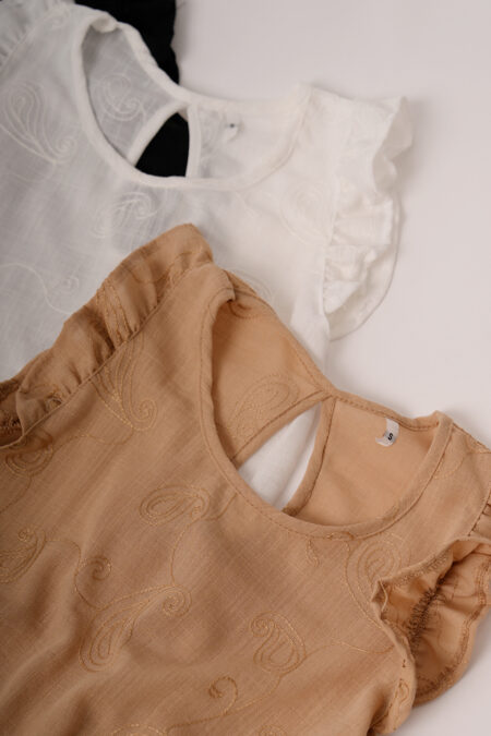 Musculosa Con Gota Lino Broderie Espiral Gota Nimea - Imagen 3