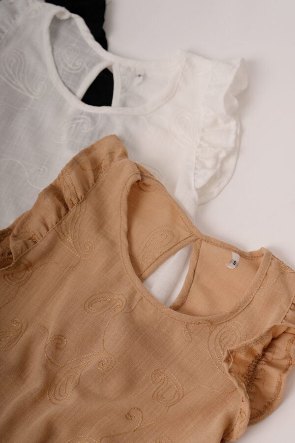 Musculosa Con Gota Lino Broderie Espiral Gota Nimea
