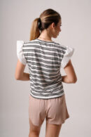 Musculosa Merlina Estampado Doble Raya Mangas Poplin Dota