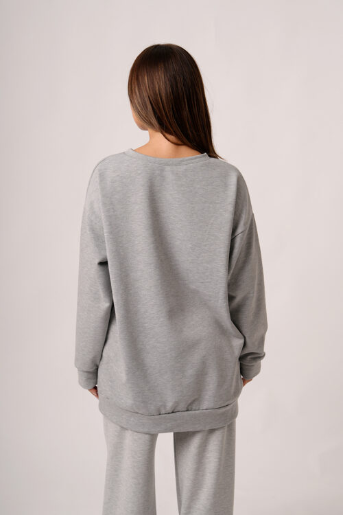 Maxibuzo Rustico Frizado Cuello Redondo Estampa Cornelia
