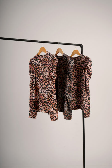 Buzo Manga Princesa Tejido Morley Animal Print Thea