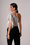 Top Lurex 1 Hombro Con Volado Al Costado Ceci