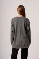 Maxibuzo Rustico Frizado Cuello Redondo Estampa Mystic Falls Virginia