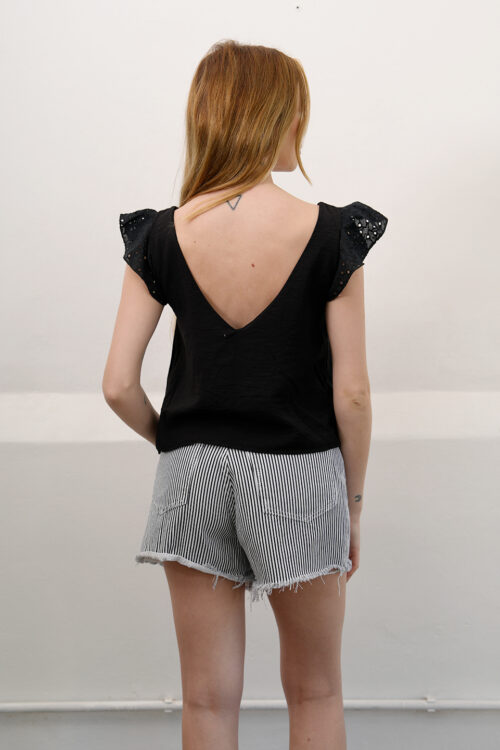 Musculosa Cey Premium Manga Broderie Plano Rufi