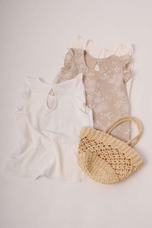 Musculosa Gota Cey Broderie Puffing Flores Eve