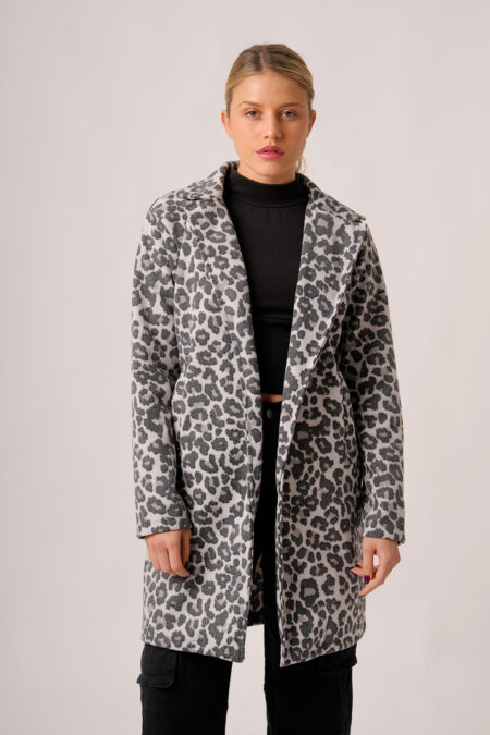 Saco Largo Paño Estampado Animal Print Fiore