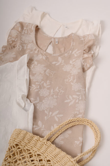 Musculosa Gota Cey Broderie Puffing Flores Eve