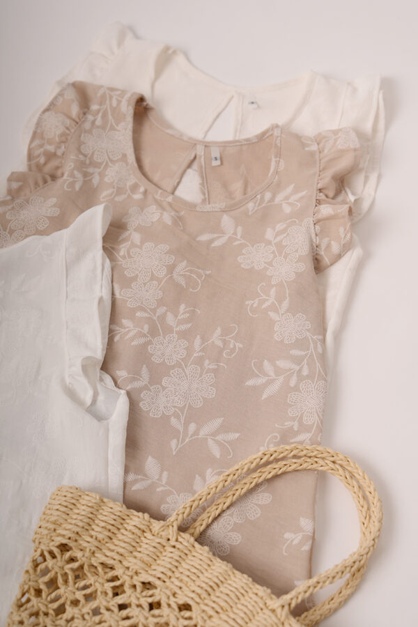 Musculosa Gota Cey Broderie Puffing Flores Eve
