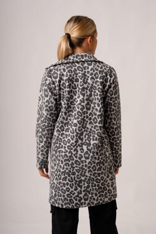 Saco Largo Paño Estampado Animal Print Fiore