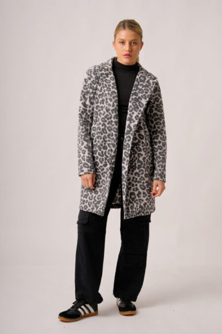 Saco Largo Paño Estampado Animal Print Fiore - Imagen 4