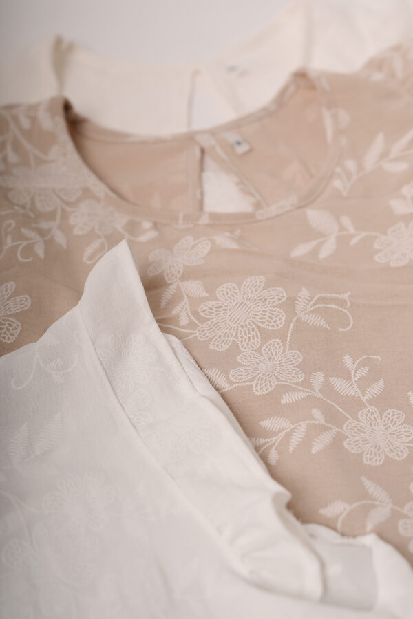 Musculosa Gota Cey Broderie Puffing Flores Eve