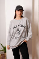 Maxibuzo Rustico Frizado Cuello Redondo Estampa Perrito Blake Frenchie