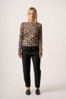 Buzo Manga Princesa Con Moño Atras Merlina Estampada Animal Print Sofia
