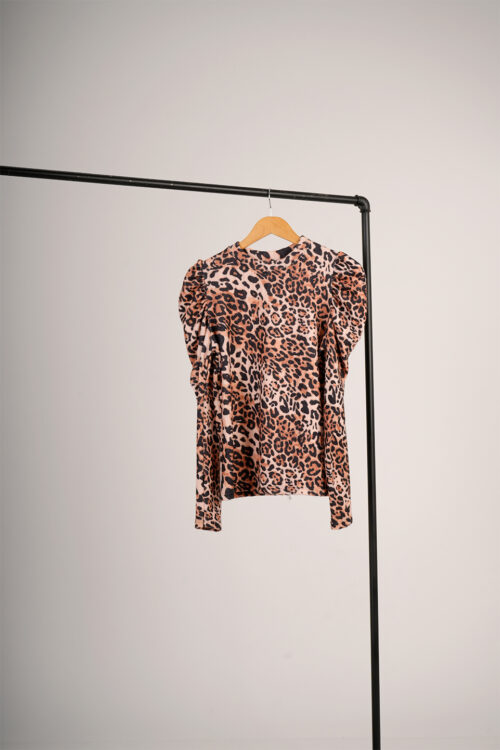 Buzo Manga Princesa Tejido Morley Animal Print Thea