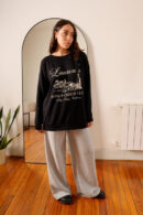 Maxibuzo Rustico Frizado Cuello Redondo Estampa Lauren´s