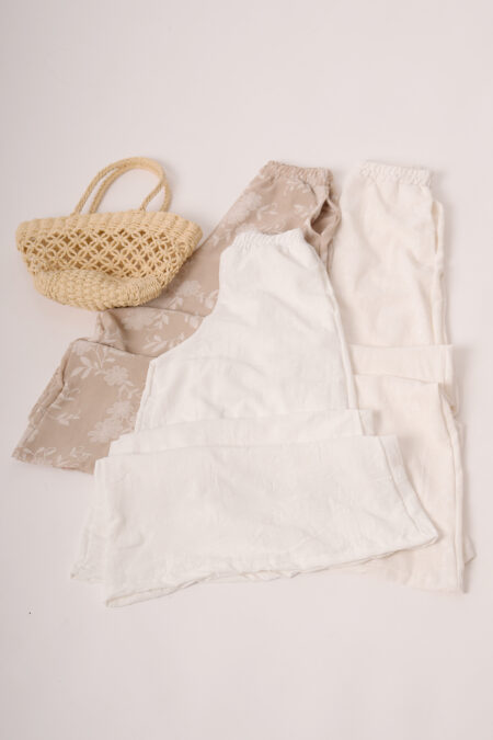 Palazzo Cey Broderie Puffing Estampado Flores Loana